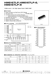 HM6167LP datasheet pdf Hitachi Semiconductor