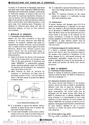 PRECAUTIONS datasheet pdf Hitachi Semiconductor