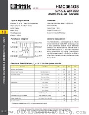 HMC364G8 datasheet pdf Hittite Microwave Corporation