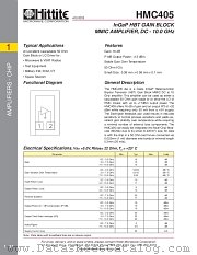 HMC405 datasheet pdf Hittite Microwave Corporation