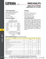HMC430LP4 datasheet pdf Hittite Microwave Corporation