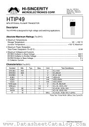 HTIP49 datasheet pdf Hi-Sincerity Microelectronics