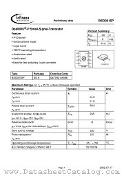 BSO301SP datasheet pdf Infineon