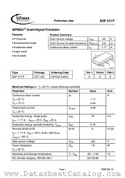 BSP315P datasheet pdf Infineon