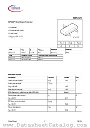BSS123 datasheet pdf Infineon