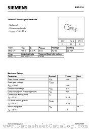 BSS124E6288 datasheet pdf Infineon