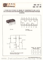 CDB407EM datasheet pdf IPRS Baneasa