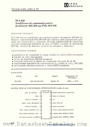 TCA640 datasheet pdf IPRS Baneasa