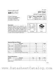 IRF7241 datasheet pdf International Rectifier