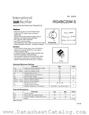 IRG4BC20W-S datasheet pdf International Rectifier