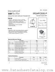 IRG4PC50S-P datasheet pdf International Rectifier