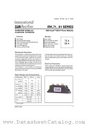 IRKH71-16 datasheet pdf International Rectifier