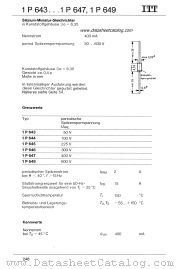 1P647 datasheet pdf ITT Industries