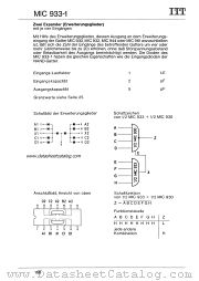 MIC933-1 datasheet pdf ITT Industries