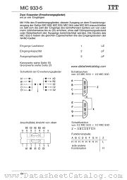 MIC933-5 datasheet pdf ITT Industries