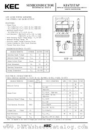 KIA7217AP datasheet pdf Korea Electronics (KEC)