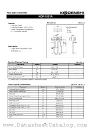 KOP-1001A datasheet pdf Kondenshi Corp