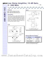 AMC-143SMA datasheet pdf Tyco Electronics
