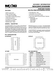 MX26C2000B datasheet pdf Macronix International