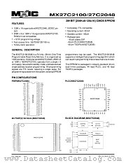 MX27C2048PC-15 datasheet pdf Macronix International