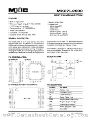 MX27L2000QC-20 datasheet pdf Macronix International