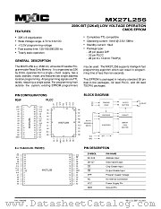MX27L256PI-20 datasheet pdf Macronix International