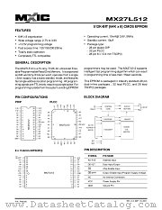 MX27L512TI-15 datasheet pdf Macronix International