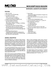MX29F022NBTC-12 datasheet pdf Macronix International