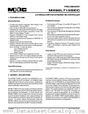 MX98L715BEC datasheet pdf Macronix International