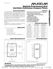 MAX271 datasheet pdf MAXIM - Dallas Semiconductor