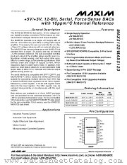 MAX5123 datasheet pdf MAXIM - Dallas Semiconductor