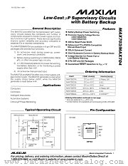 MAX703 datasheet pdf MAXIM - Dallas Semiconductor