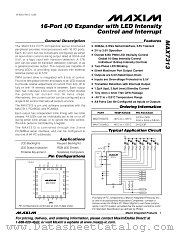 MAX7313 datasheet pdf MAXIM - Dallas Semiconductor