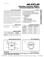 MAX7427 datasheet pdf MAXIM - Dallas Semiconductor