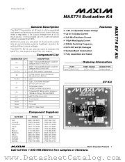 MAX774EVKIT datasheet pdf MAXIM - Dallas Semiconductor
