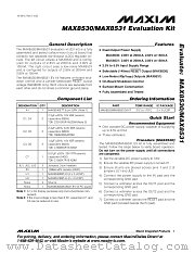 MAX8531EVKIT datasheet pdf MAXIM - Dallas Semiconductor
