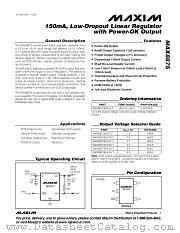 MAX8875 datasheet pdf MAXIM - Dallas Semiconductor