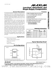MAX9077 datasheet pdf MAXIM - Dallas Semiconductor