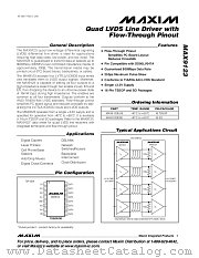 MAX9123 datasheet pdf MAXIM - Dallas Semiconductor
