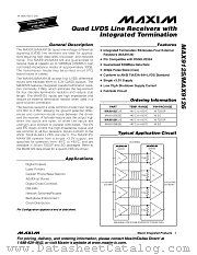 MAX9125 datasheet pdf MAXIM - Dallas Semiconductor