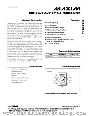 MAX9163 datasheet pdf MAXIM - Dallas Semiconductor