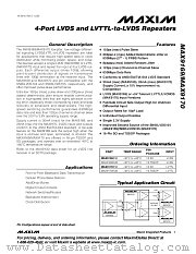 MAX9170 datasheet pdf MAXIM - Dallas Semiconductor