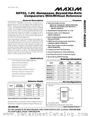 MAX919 datasheet pdf MAXIM - Dallas Semiconductor