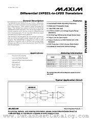 MAX9374A datasheet pdf MAXIM - Dallas Semiconductor