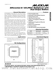 MAX9389 datasheet pdf MAXIM - Dallas Semiconductor