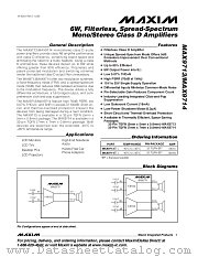 MAX9714 datasheet pdf MAXIM - Dallas Semiconductor