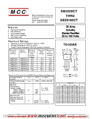 SB2050CT datasheet pdf Micro Commercial Components