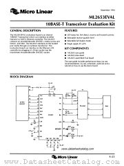 ML2653EVAL datasheet pdf Micro Linear