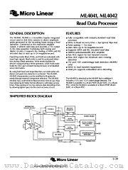 ML4041 datasheet pdf Micro Linear