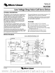 ML4508 datasheet pdf Micro Linear